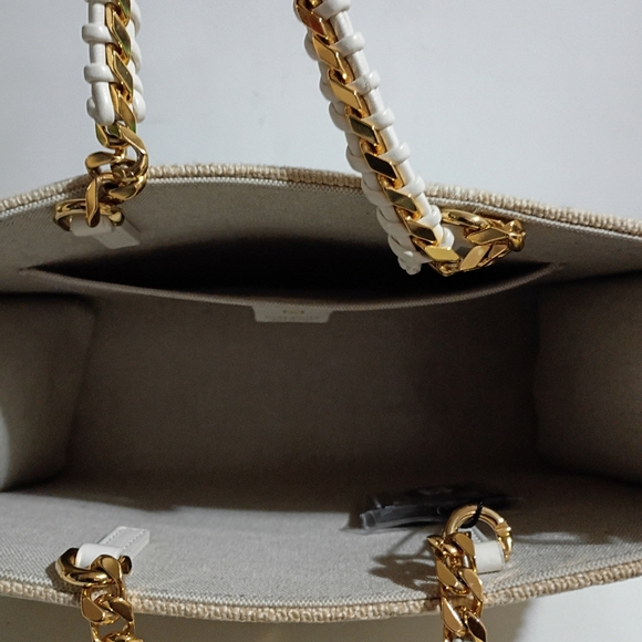 AUTHENTIC GIVENCHY SMALL G-TOTE 4G MONOGRAM JUTE TOTE IN NATURAL - Picture 8 of 11